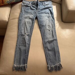 Women's Blue Distressed Jeans